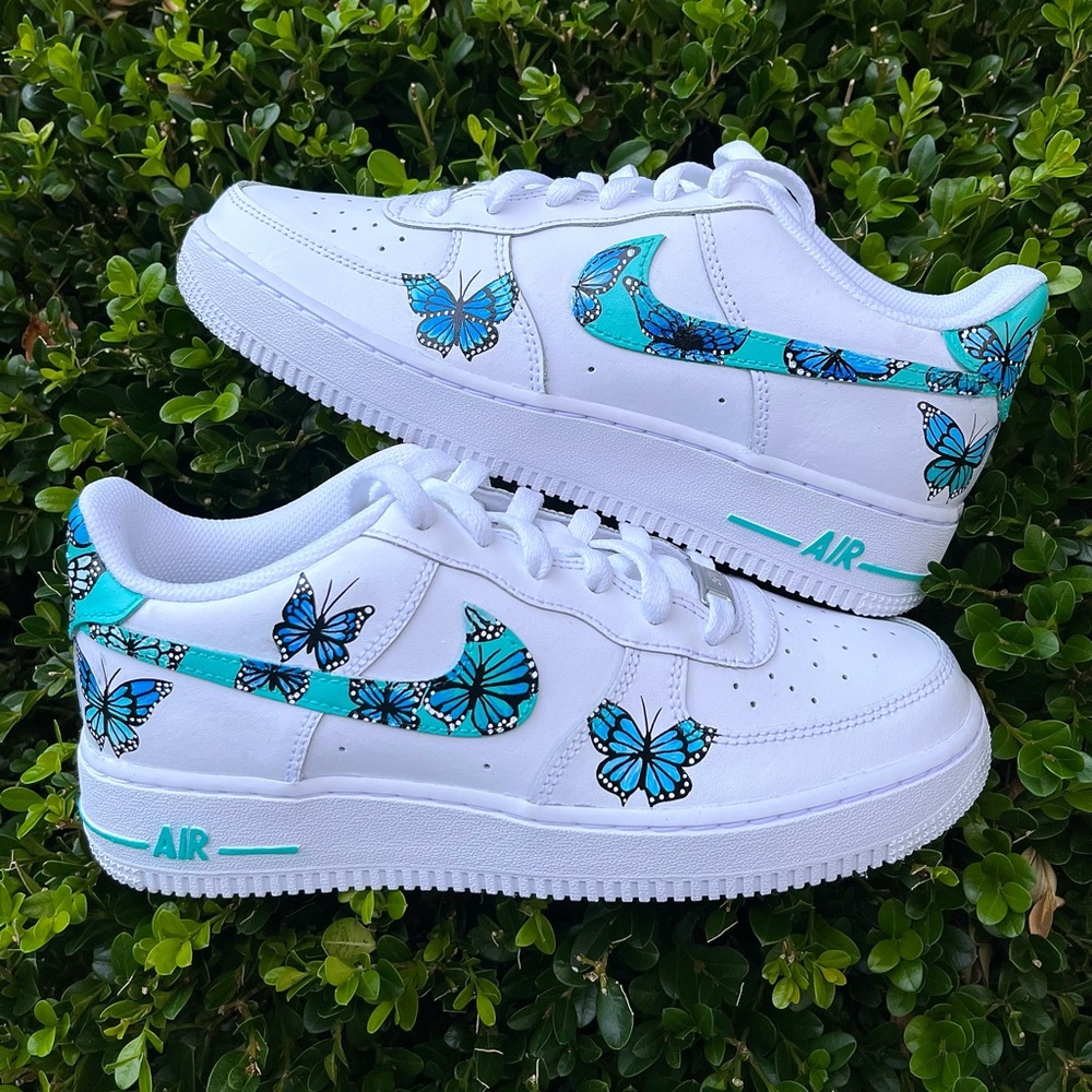 Custom painted “butterfly” Nike Air Force 1s